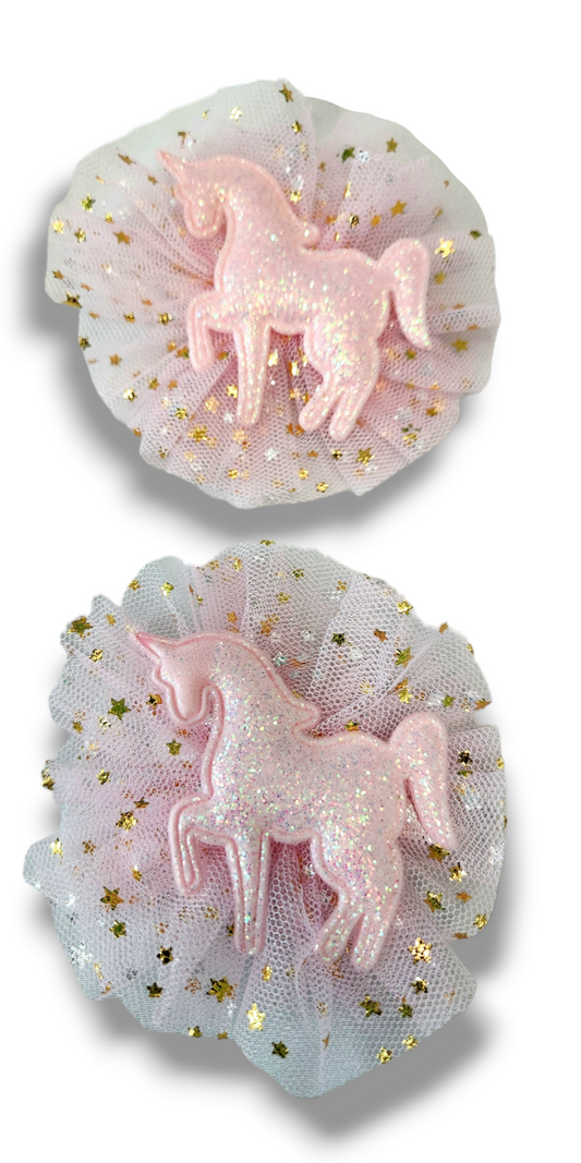 Pink Unicorn Princess Bows
