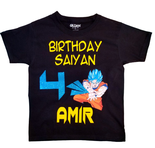 Custom Super Saiyan Birthday Tee