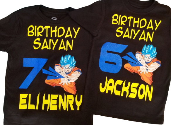 Custom Super Saiyan Birthday Tee