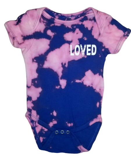 Loved Tie-Dye Bodysuit (Blue)