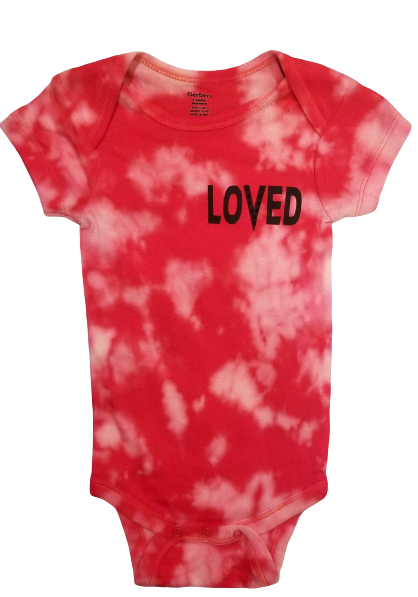 Loved Tie-Dye Bodysuit (Red)