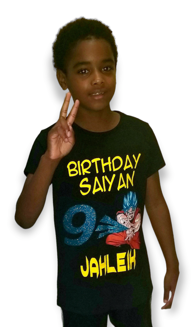 Custom Super Saiyan Birthday Tee