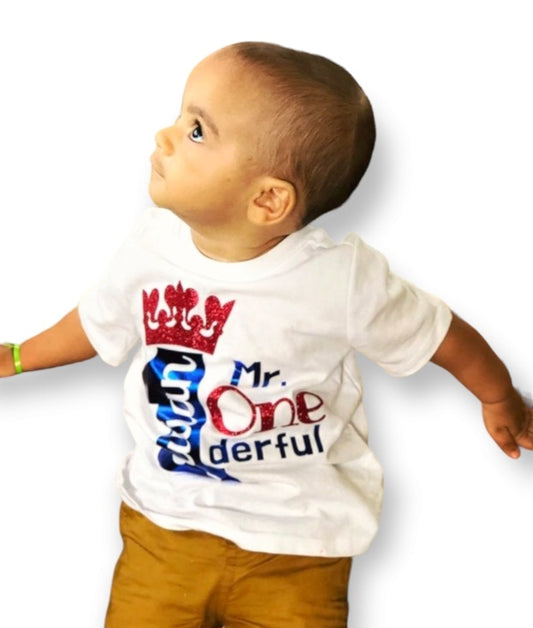 Custom Mr. One-derful Birthday Tee